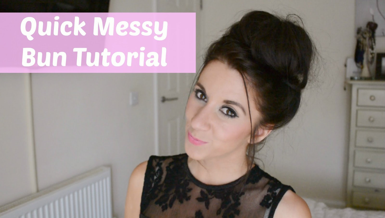 Quick Messy Bun Tutorial Miss Sunshine And Sparkle