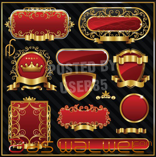 Ahmad4d Free Vectors إطارات ملكية ذهبية فكتور