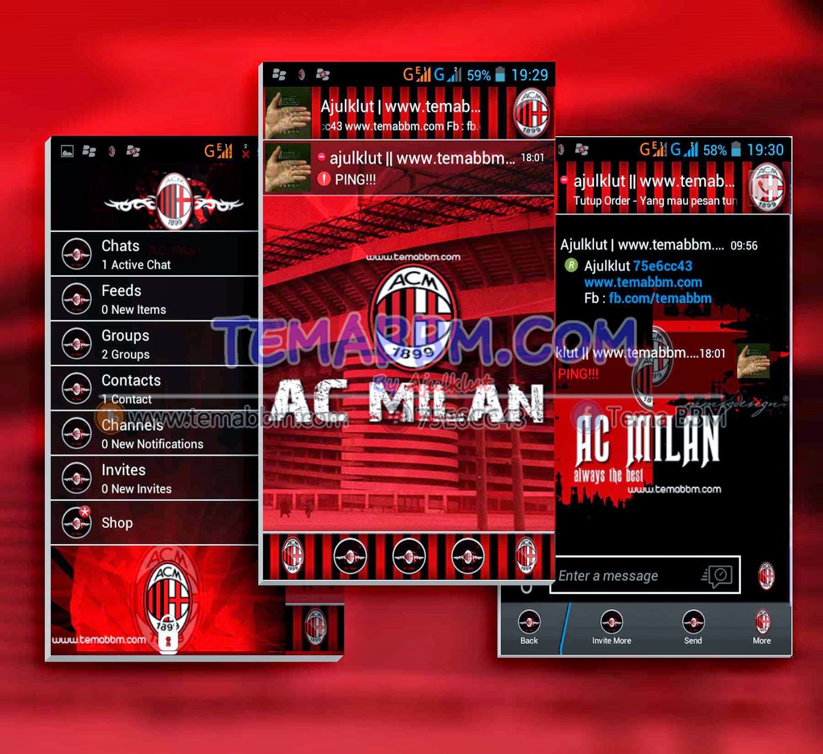 Tema BBM AC Milan Tema BBM AC Milan