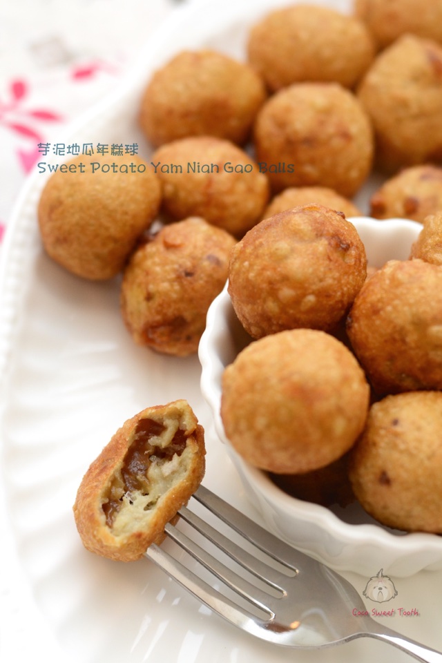 Coco's Sweet Tooth...The Furry Bakers 芋泥地瓜年糕球 Sweet Potato Yam
