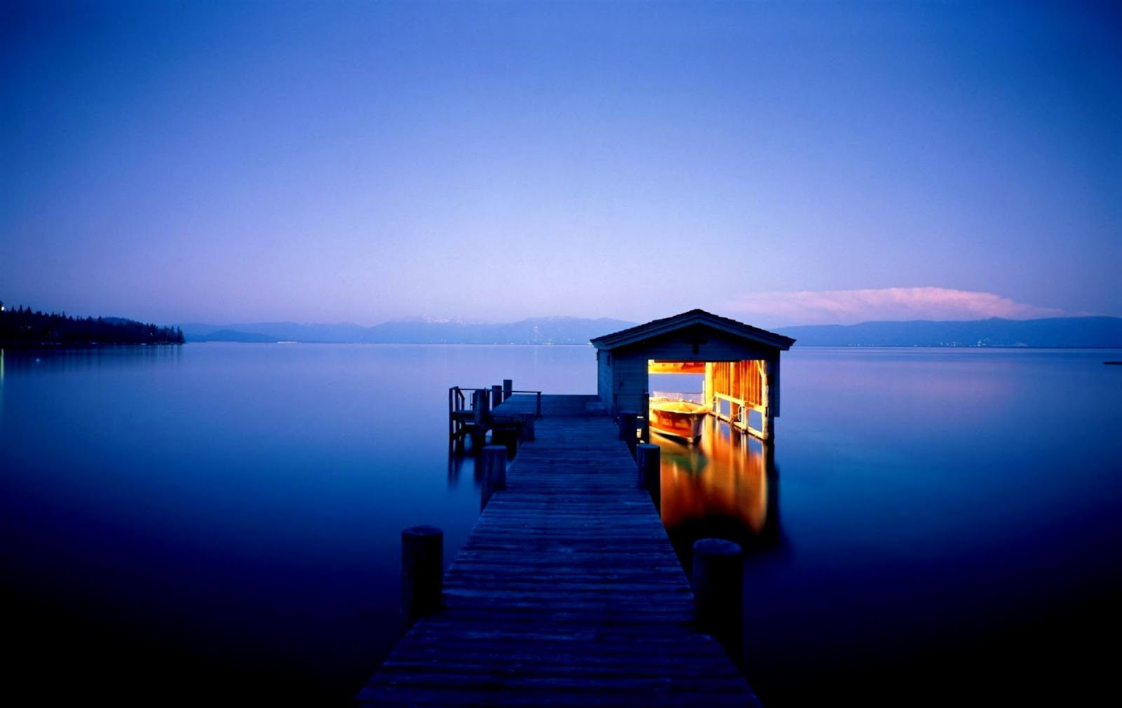 Boat Dock at Night Boat Dock at Night