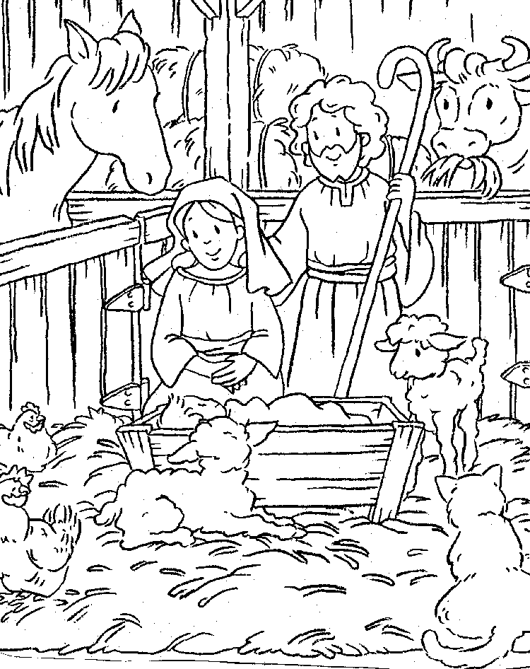 Birth of Jesus Coloring Pages For Children  Free 