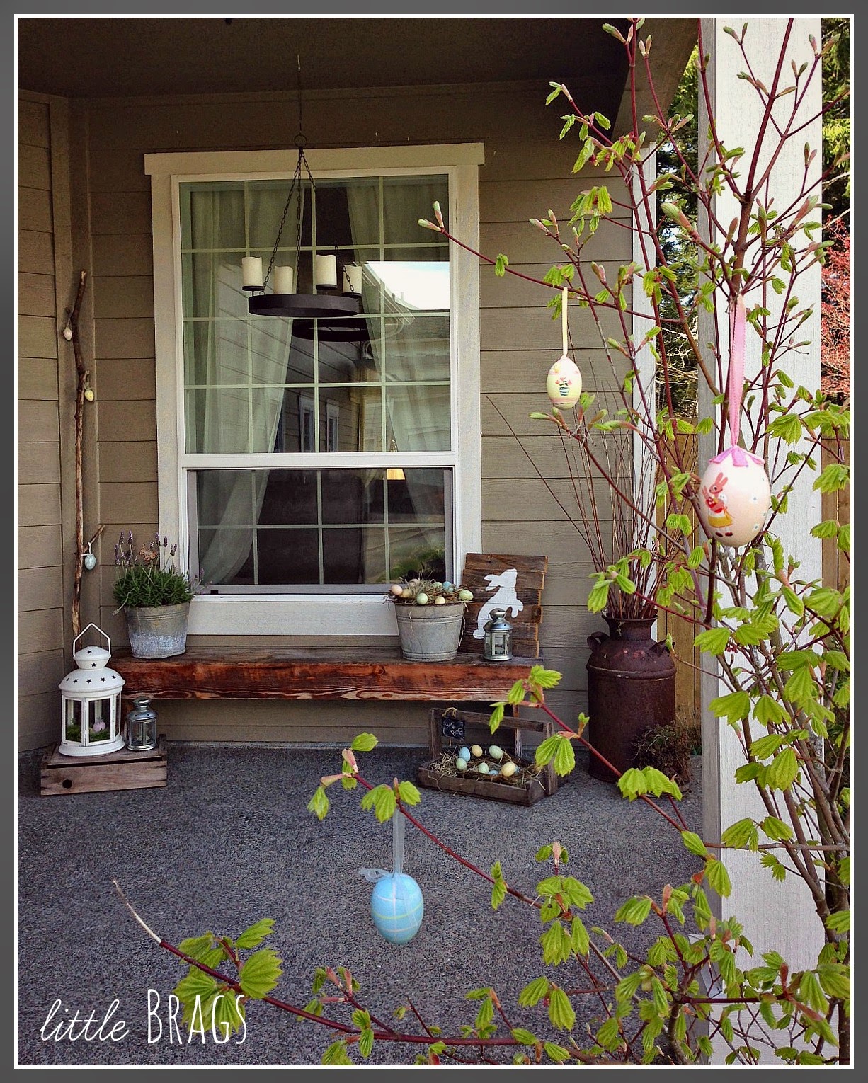 Little Brags Our Easter Porch