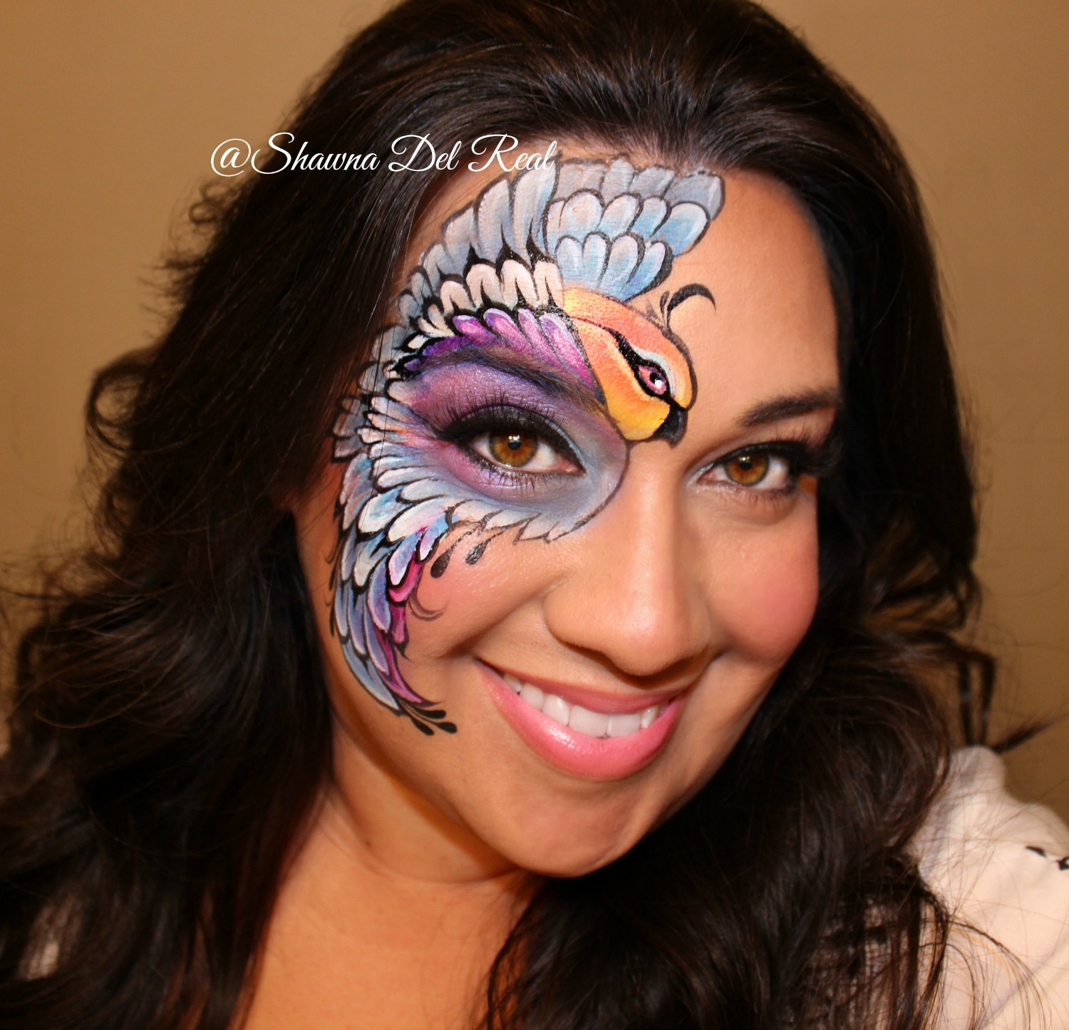 Shawna D. Makeup Birds of a feather face painting