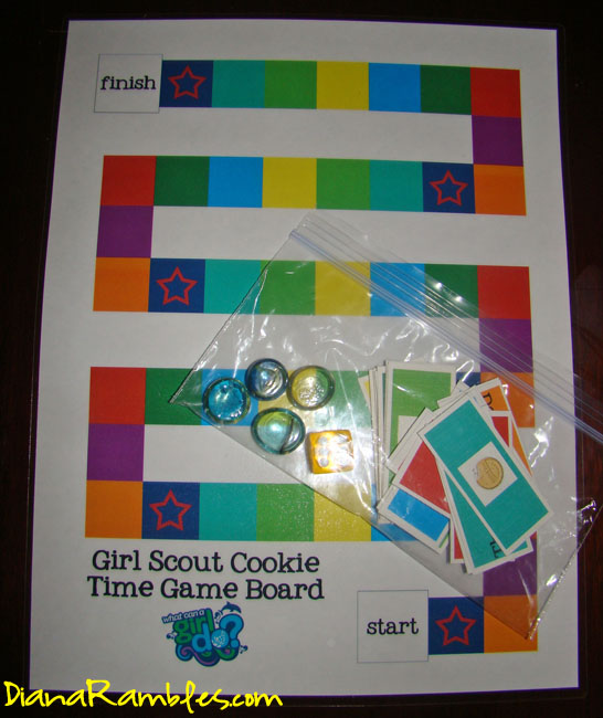Girl Scout Cookie Time Game 2013 Diana Rambles