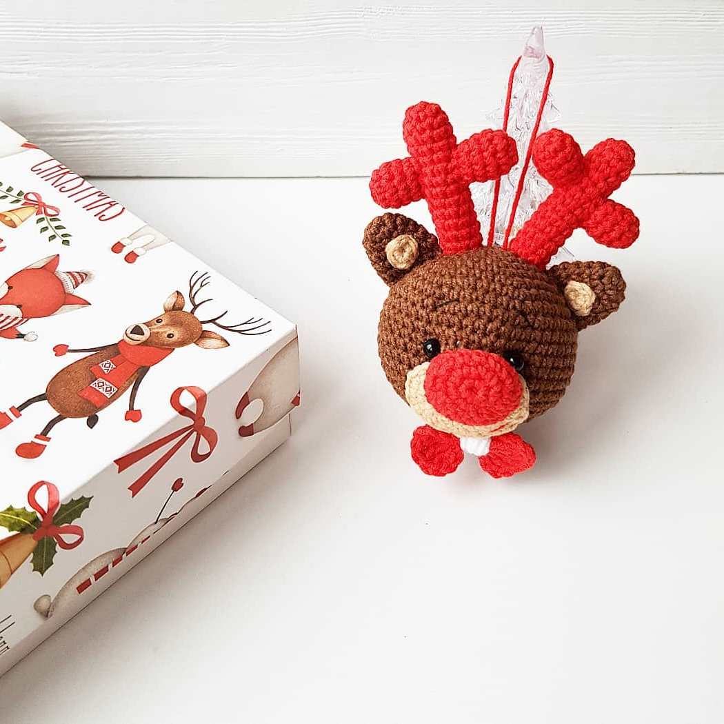 Christmas ornament crochet deer Christmas ornament crochet deer
