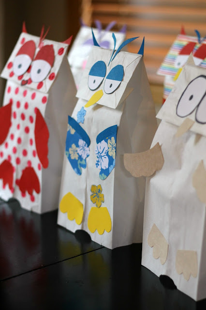 Book Activity: Paper Bag Owl Puppets