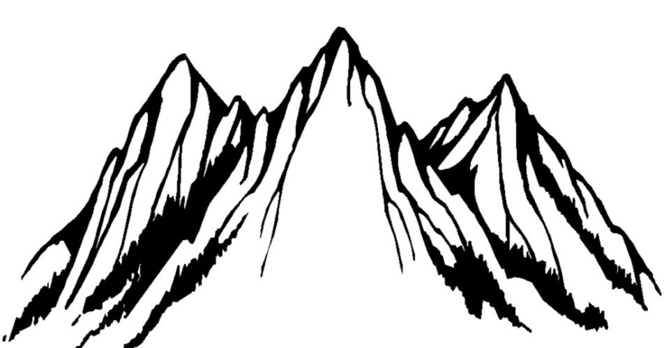 Mountains Drawing Black And White | Wallpapers Gallery