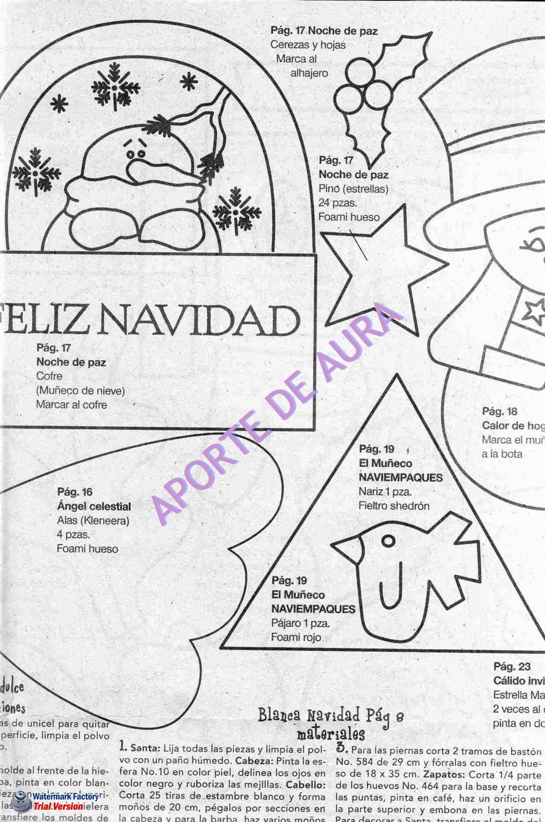 moldes para figuras navideñas foamy | Blog de Santa clauss