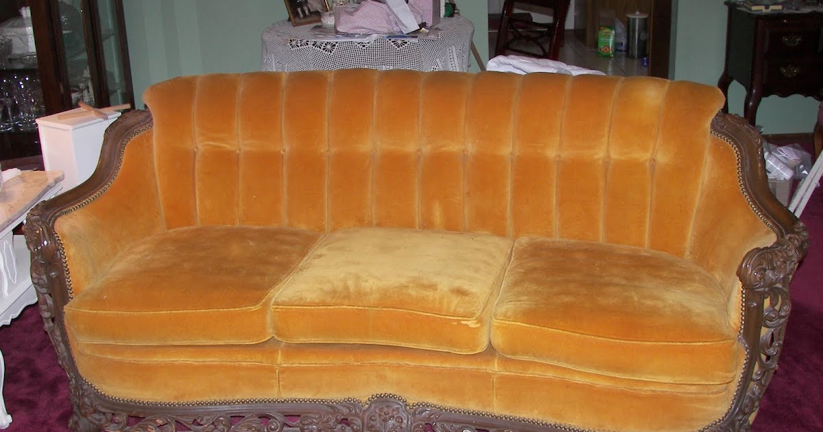 Loving All Things Romantic Antique Couch and Chair Redone