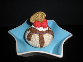 Pastelito realizado a crochet
