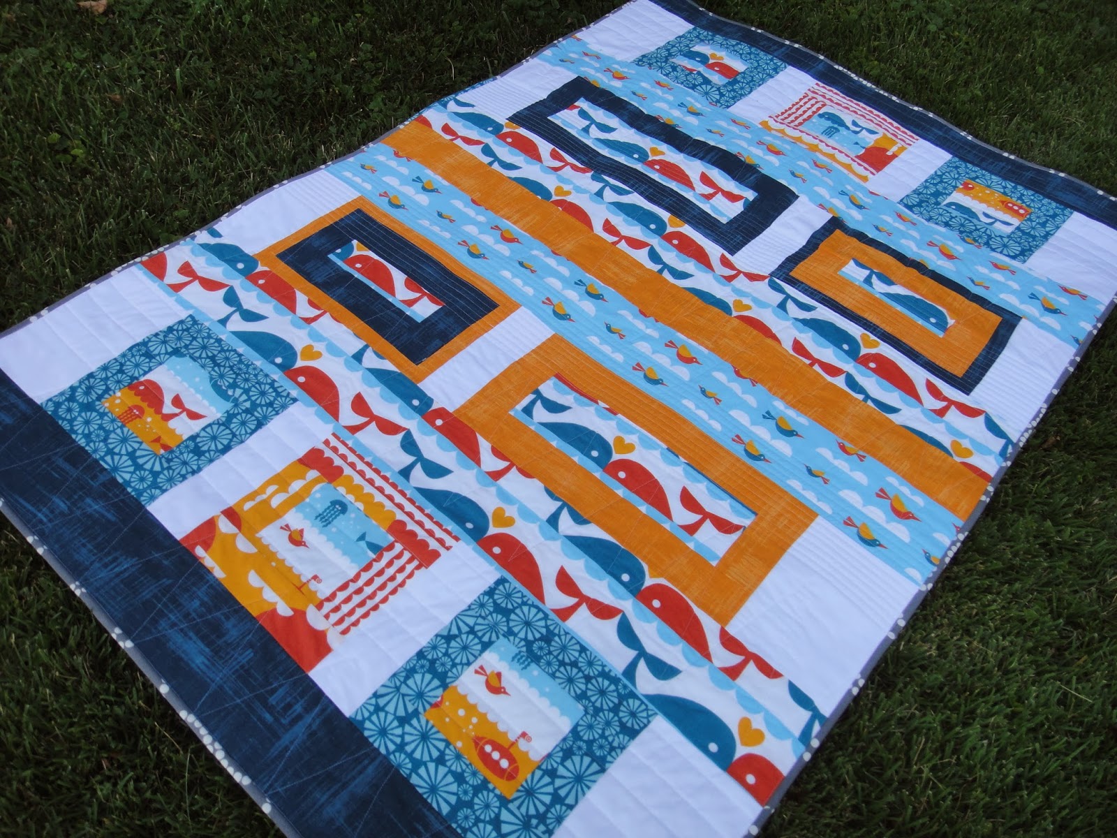 A Blue Sky Kind of Life Blogger's Quilt Festival Marine Quilt
