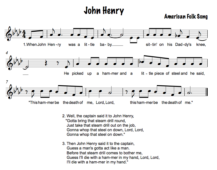 John+Henry2.png 859×671 pixels American folk songs, Orff songs
