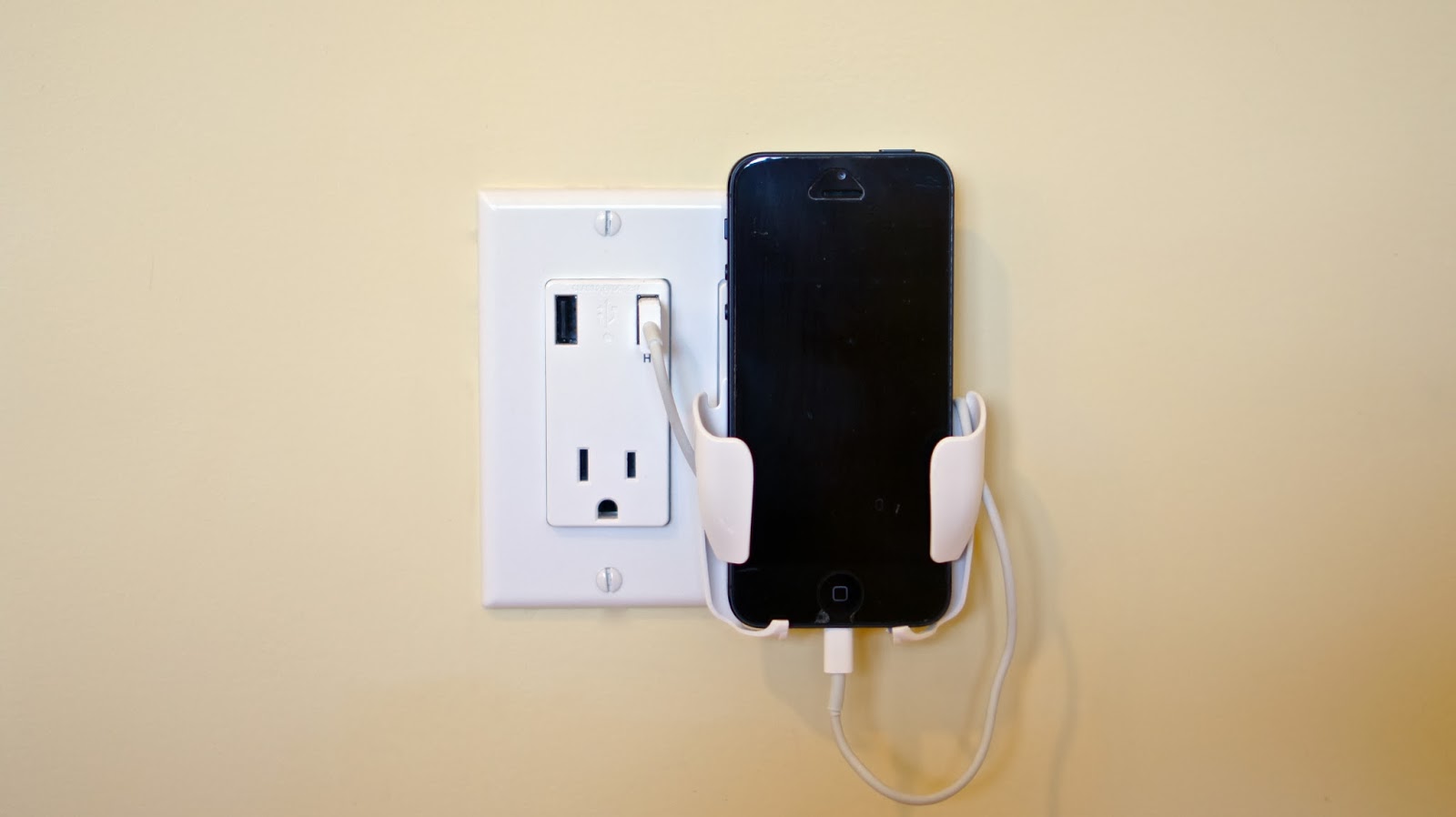 Food. Fashion. Home. USB Outlet and Phone Holder