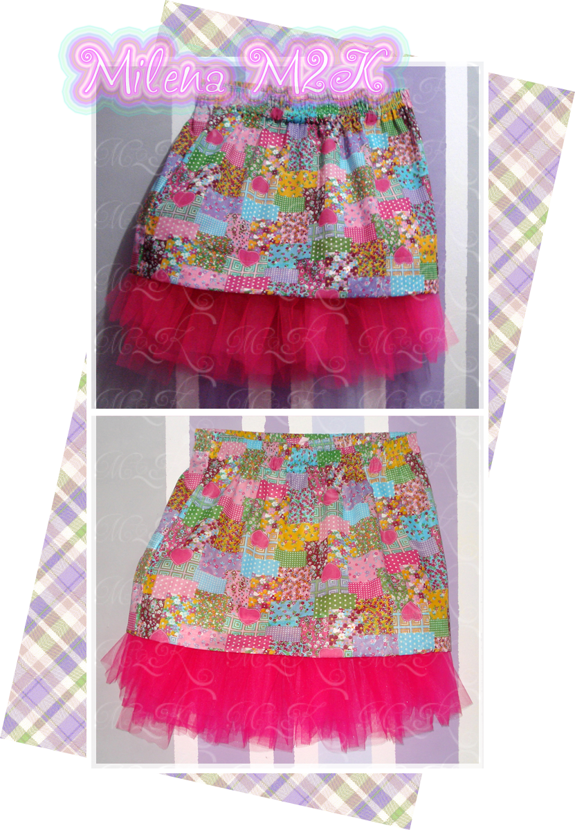 saia junina com tule