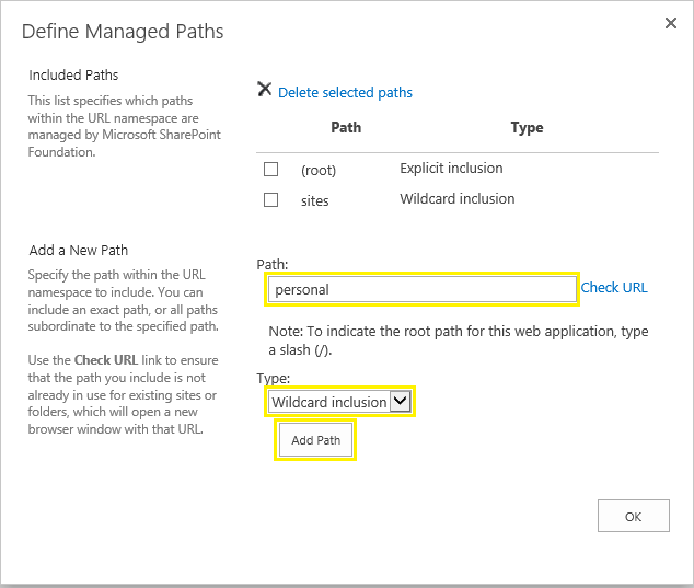 sharepoint mysite configuration