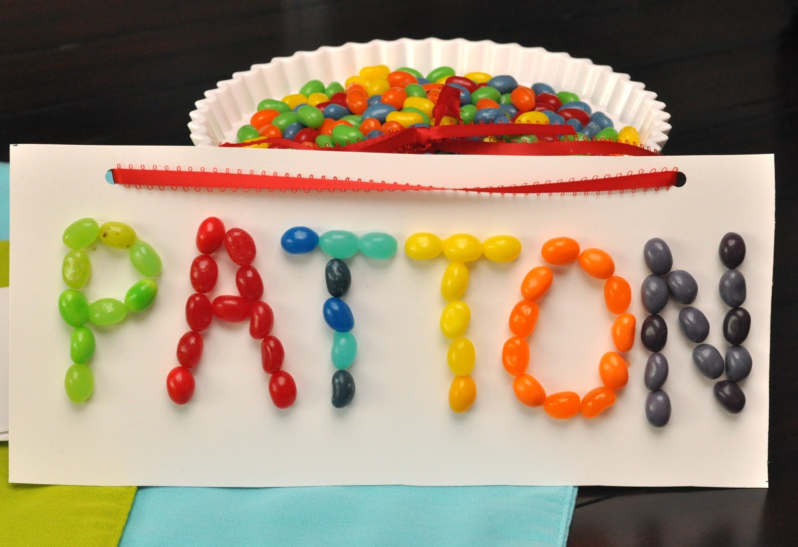 {PARTIES} rainbow jelly bean birthday party