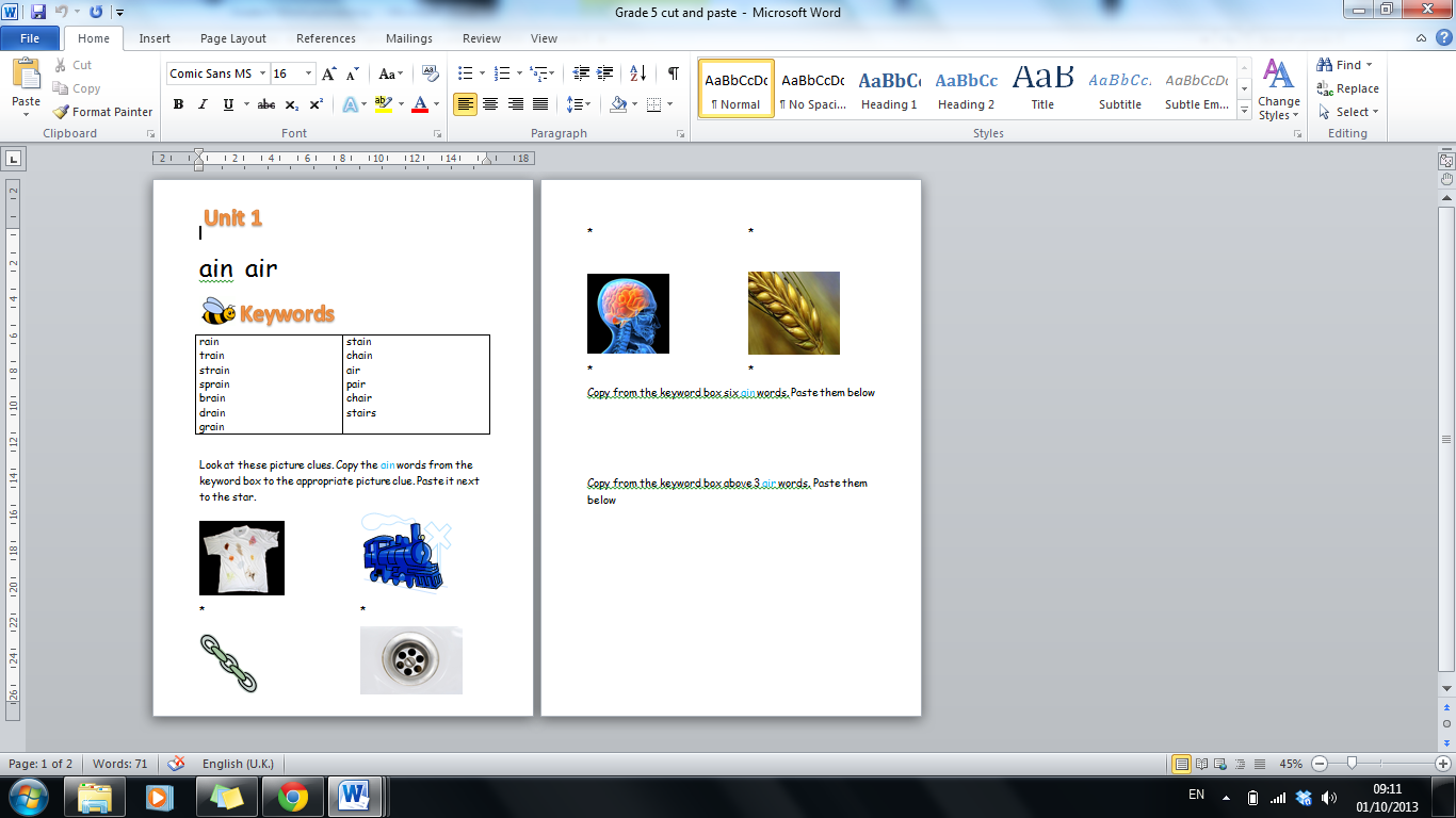 it at san anton school working with a word processing program in word processing program