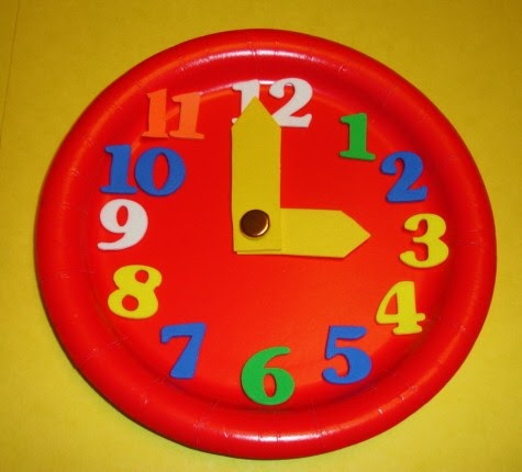 Learning Ideas - Grades K-8: Paper Plate Clocks Round-Up and Telling