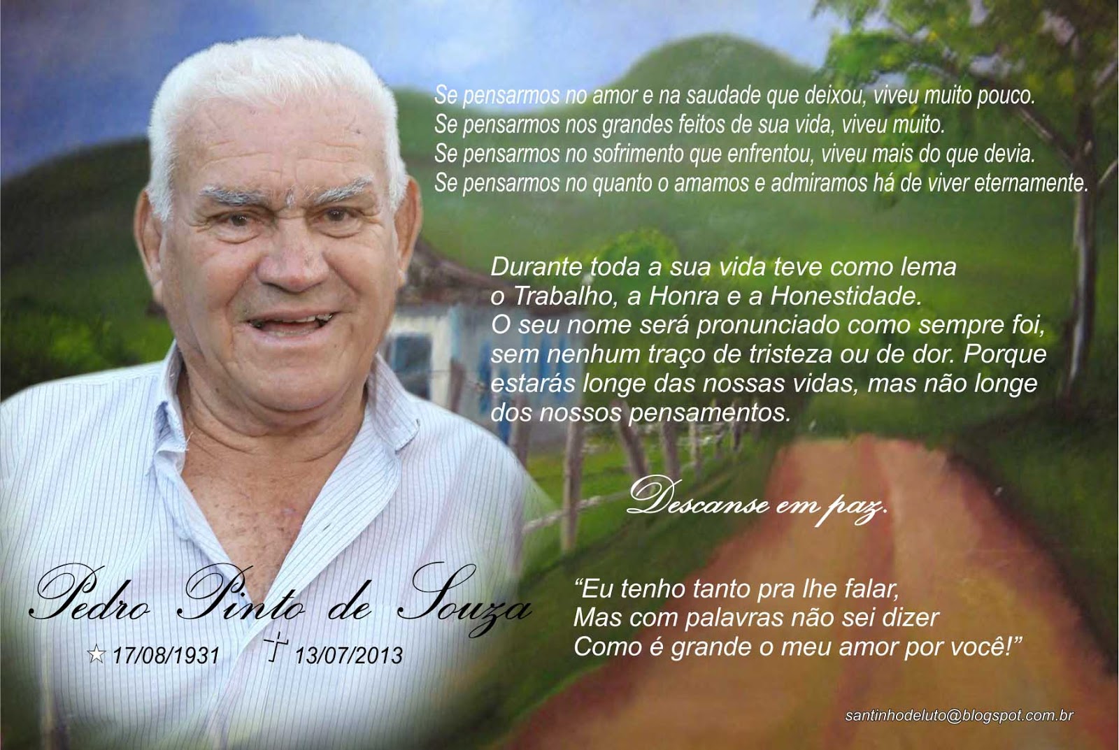 Santinho De Luto - Belo Horizonte - M G: Cartão de Falecimento