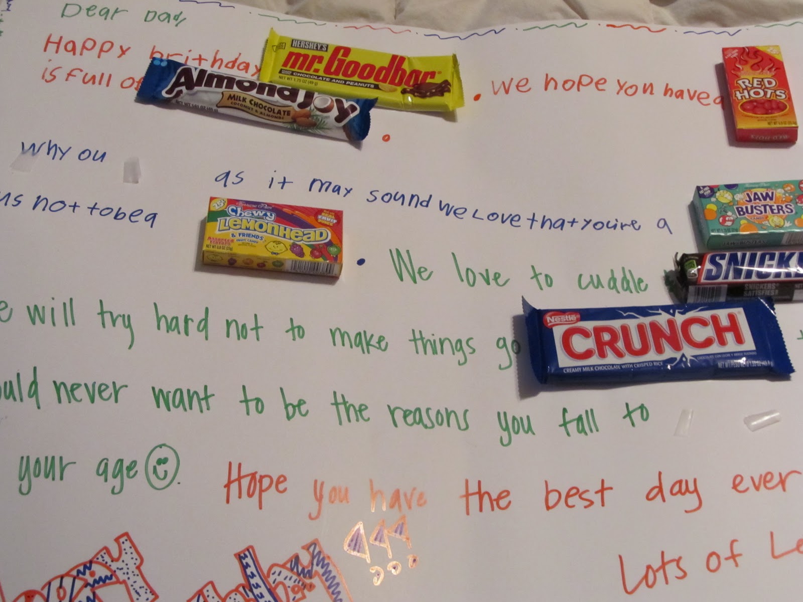 Time Over Things Candy Bar Card