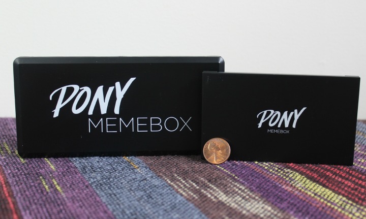 Memebox X Pony palette size comparison