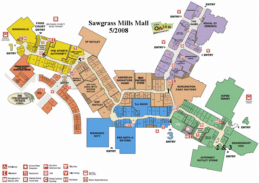 Controles del mapa de Miami interactivo Welcome to Sawgrass Mills, the largest outlet and value retail shopping destination in the United States. With more than stores, including outlet locations from Nike, Tommy Hilfiger, Ralph Lauren and Gap, plus value retailers OFF 5th Saks Fifth Avenue, Bed Bath & Beyond, Target, Marshalls and electronics superstore, BrandsMart USA, Sawgrass Mills has everything from.