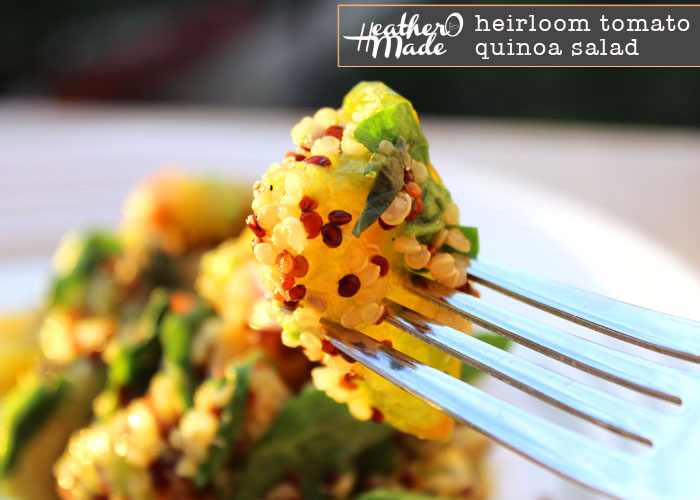 Heather O Made Heirloom Tomato Quinoa Salad