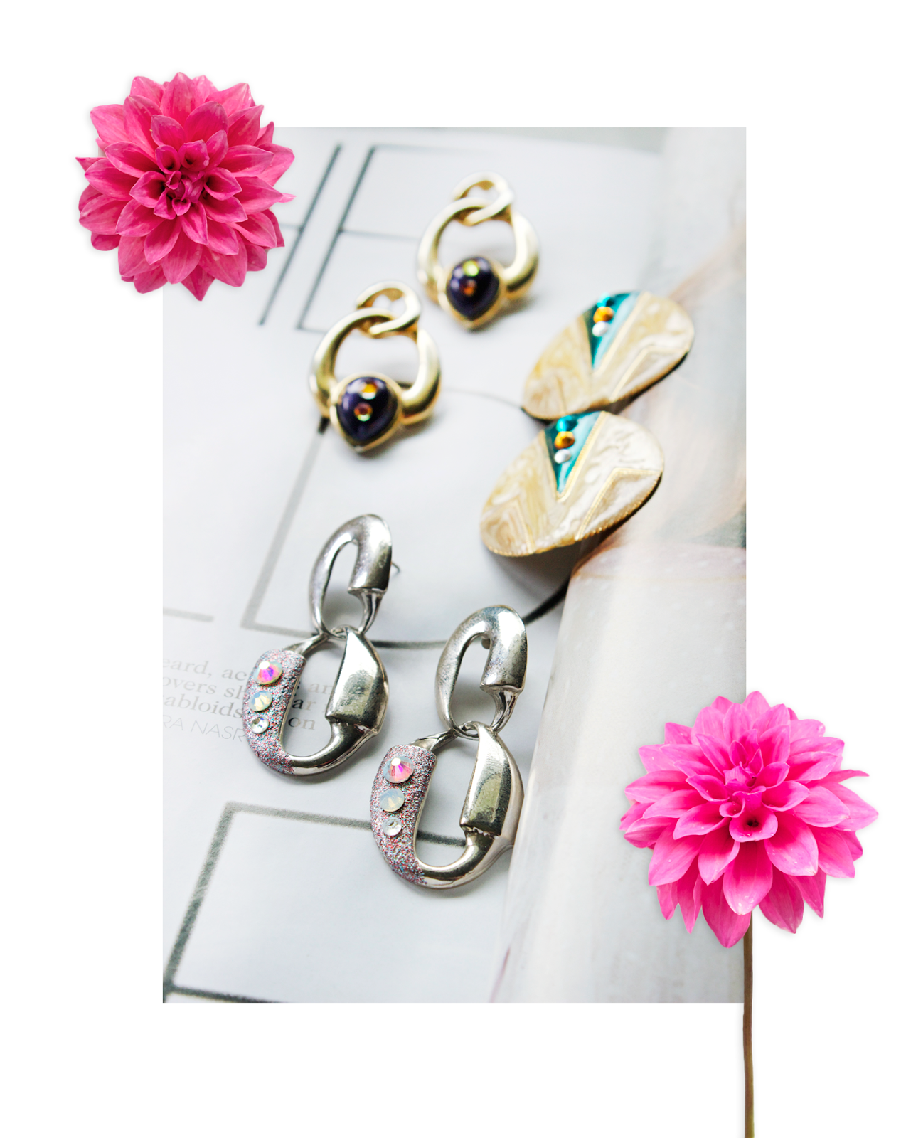 vintage earring recycling tutorial by Quiet Lion Creations. photo copyright Allison Beth Cooling.