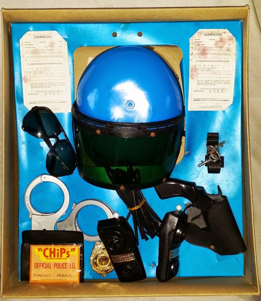 Memories of Toymorrow CHiPs Vintage Motorcycle Helmet Set !! with a