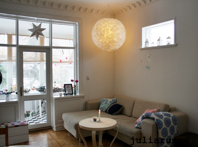 Juliarunge: lampe af kaffefiltre Sofa lampe