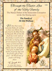 Through the love of the Holy Family