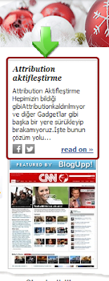 BlogUpp gadegt eklentisi BlogUpp Widget eklentisi