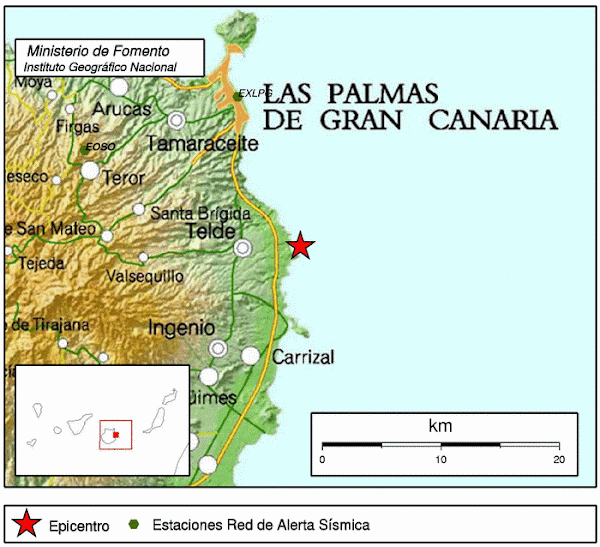 Terremoto Telde Gran Canaria, sentido Terremoto Telde Gran Canaria, sentido