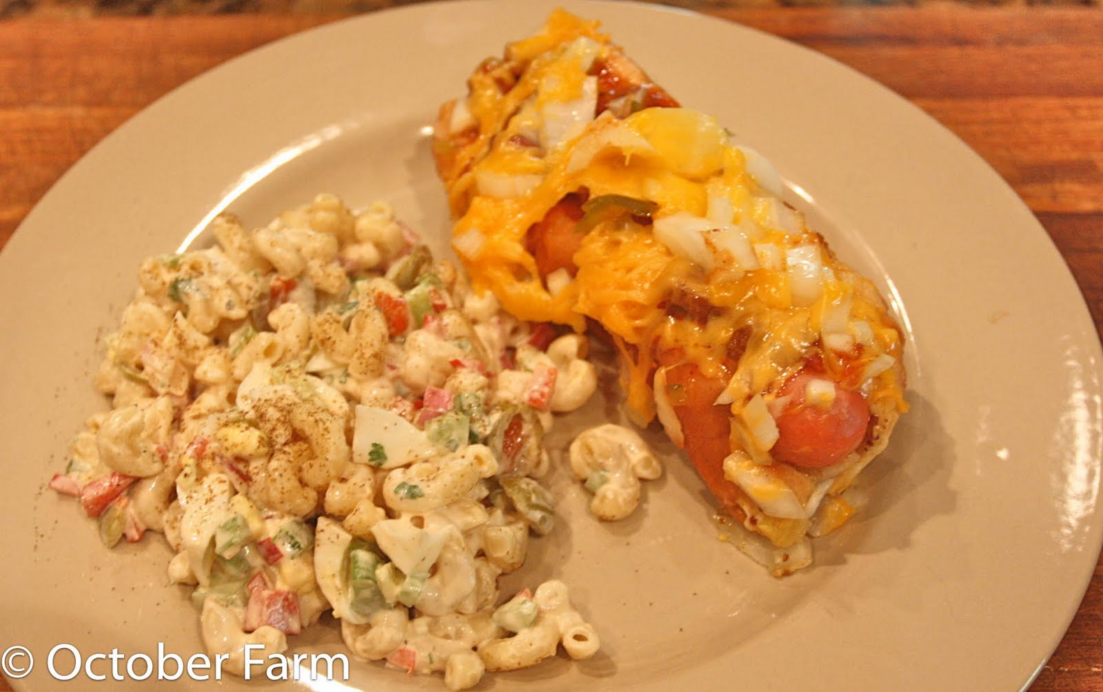 Hot Dogs and Macaroni Salad