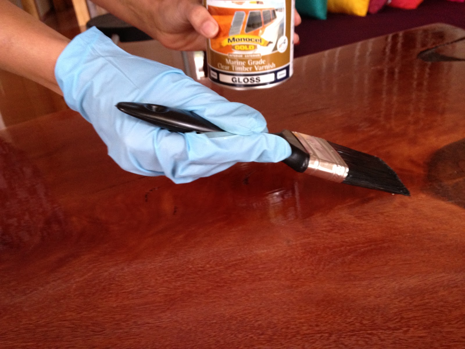 Crafty minded How to Varnish timber slab coffee table top in easy steps