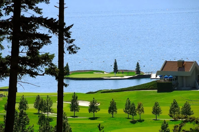 El Campo de Golf Flotante en el Coeur d'Alene Resort