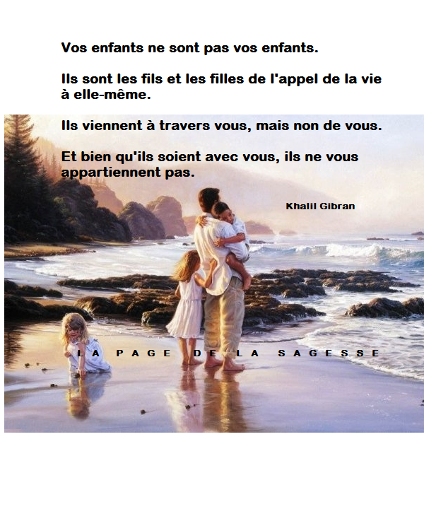 La Page de la Sagesse Citation de Khalil Gibran sur les