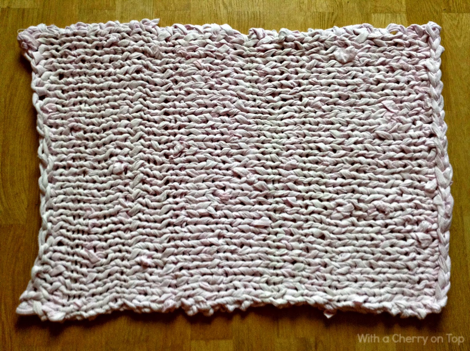 With Glitter on Top DIY Knit Rug