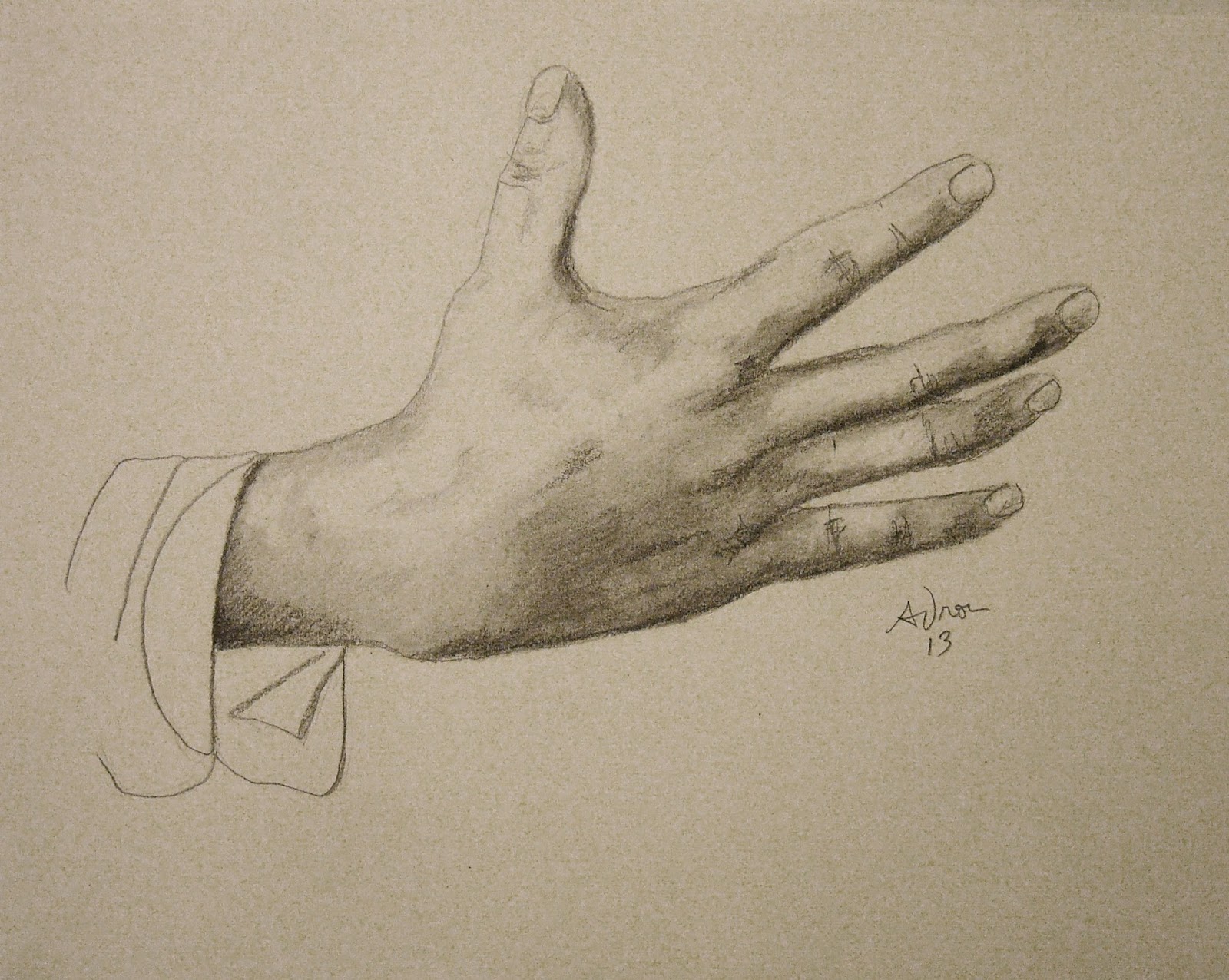 Portraits By Adron Drawing Of Hand Outstretched