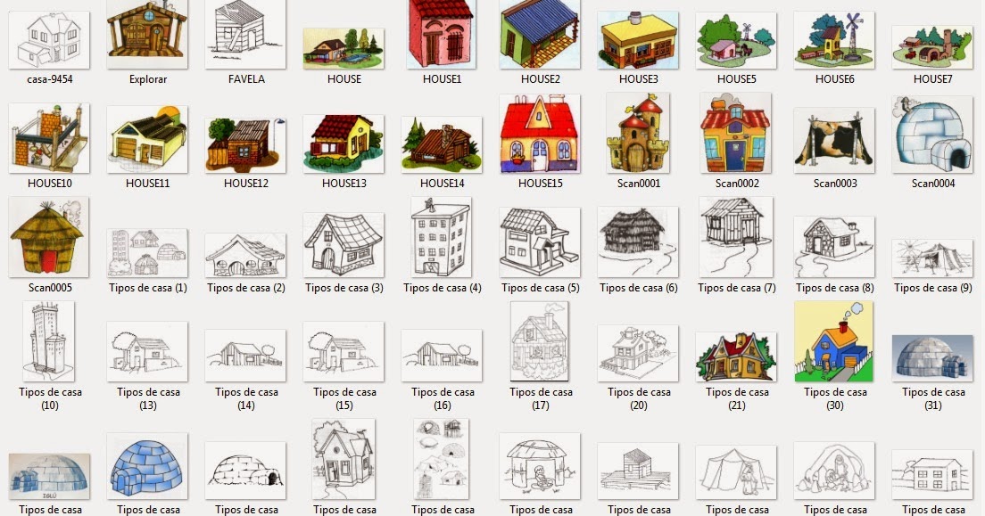 LA ALEGRÍA DE ENSEÑAR: 57 imágenes a todo color de TIPOS DE CASAS
