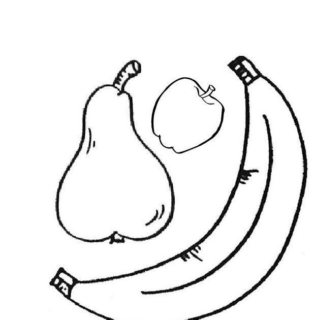 Coloring Pages Of Apples Bananas Cherries And Guavas