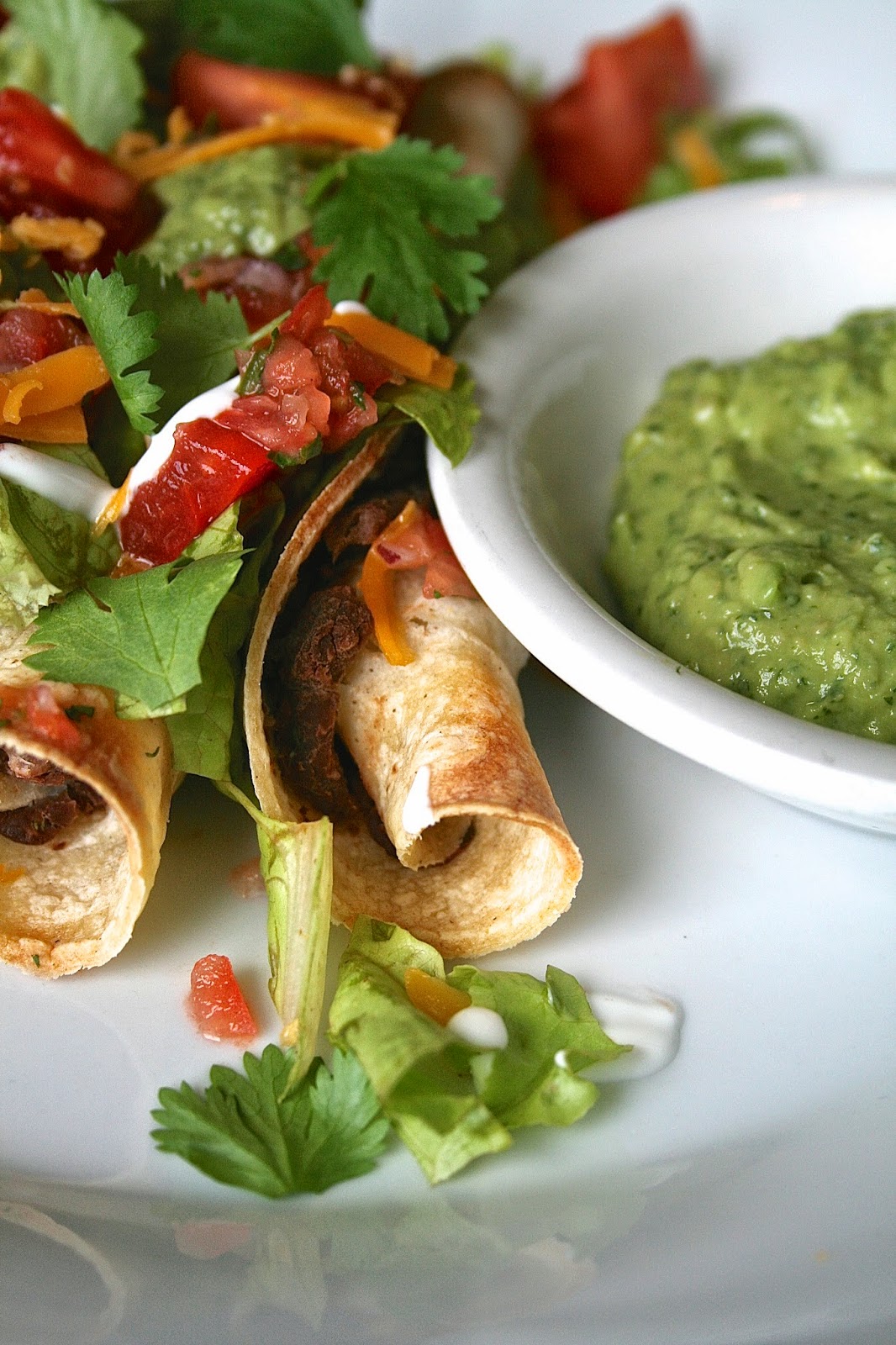 Oregon Transplant Black Bean Flautas with Avocado Dipping Sauce