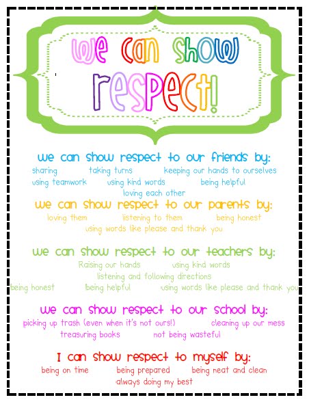 We can show respect! | Elementary Organization