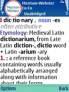 Symbian Zone Merriam Webster Dictionaries The Complete Files