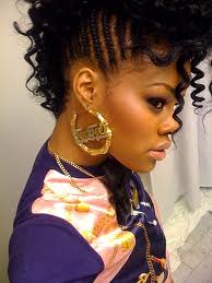 cornrows with curly weave styles