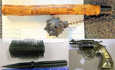 (Top to Bottom - Left to Right) Mace (MDW), Brush Dagger (AZA), Peplica Clock Revolver (SEA)