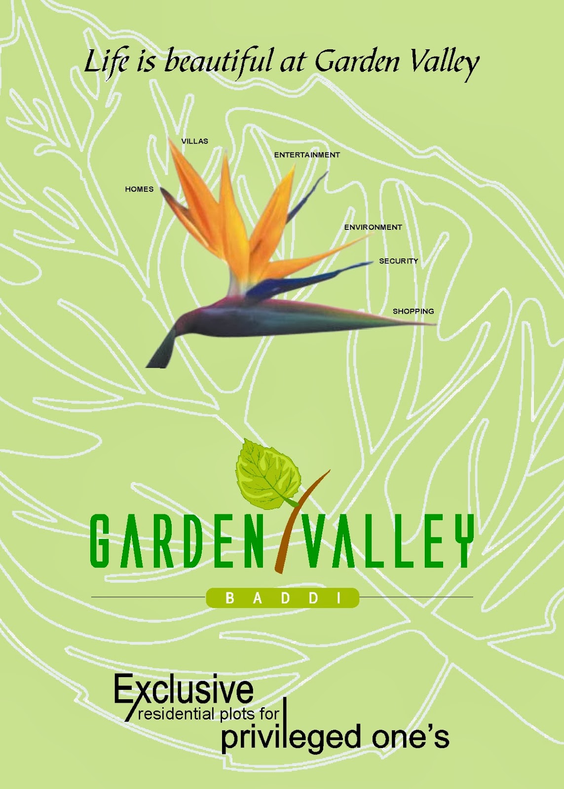 garden vally plots, floors, villas, baddi,