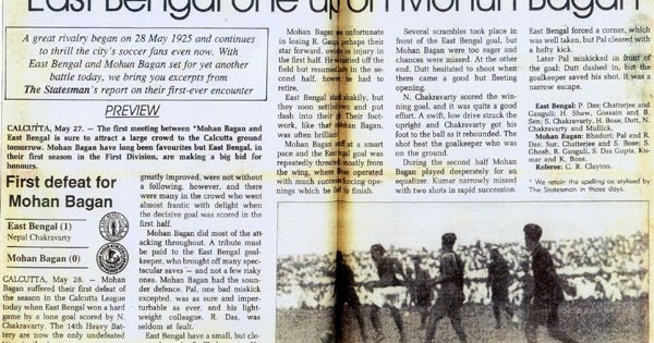 Calcutta Derby  Weight of history behind Mohun Bagan-East Bengal