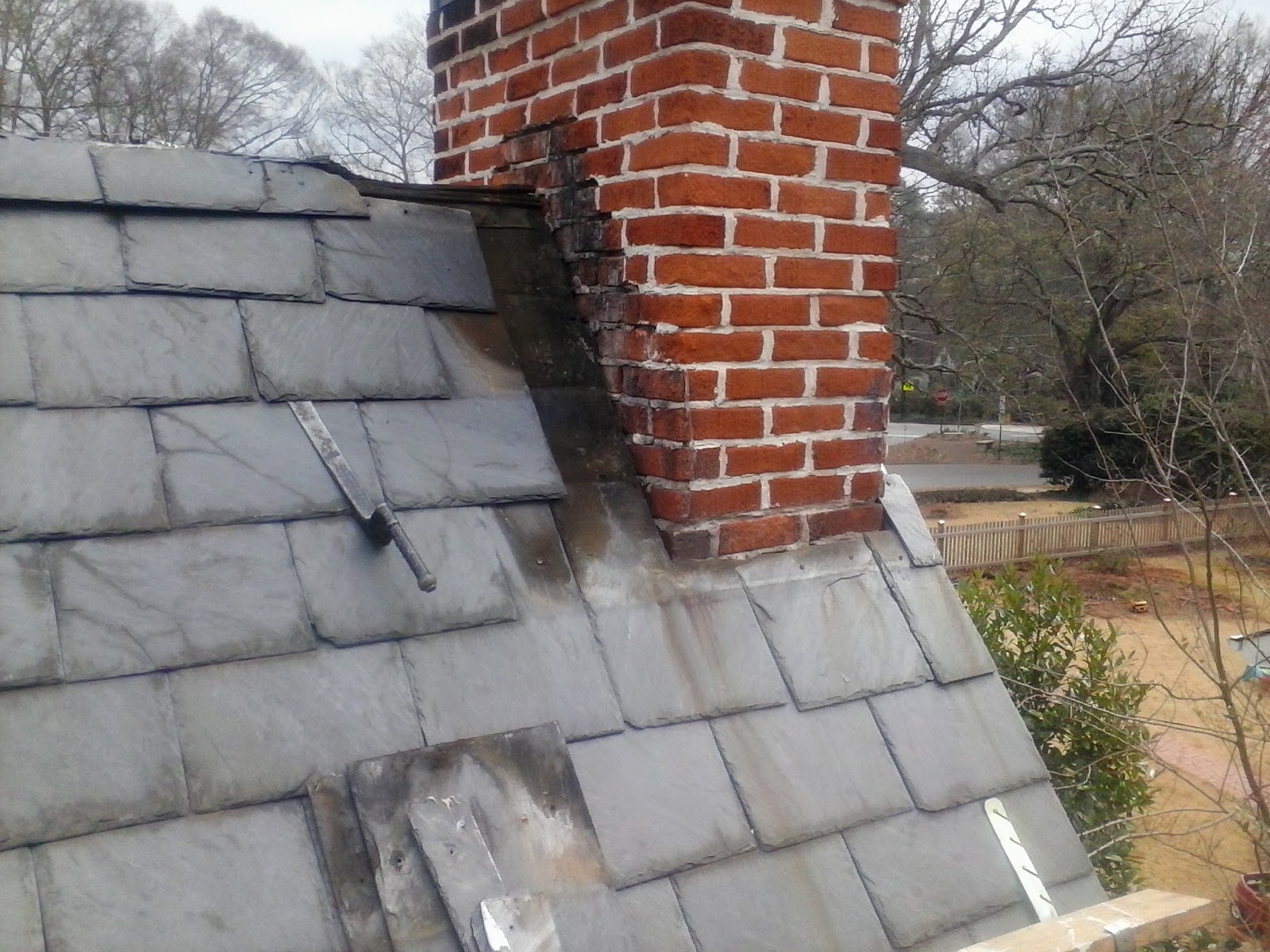 Chimney Flashing Slate Roof Slate & Tile Roofing Atlanta Buckhead